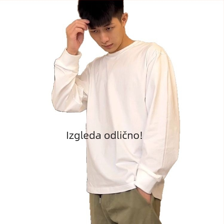 Majica s labavim krojem, dugi rukav, okrugli izrez, 96% pamuka, karikatura print (jesen)