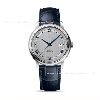 Automatski mehanički sat s kalendarom, safirno staklo, kožni kaiš, kućište od nehrđajućeg čelika