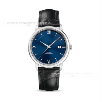 Automatski mehanički sat s kalendarom, safirno staklo, kožni kaiš, kućište od nehrđajućeg čelika