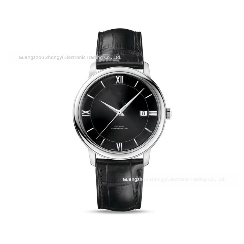Automatski mehanički sat s kalendarom, safirno staklo, kožni kaiš, kućište od nehrđajućeg čelika