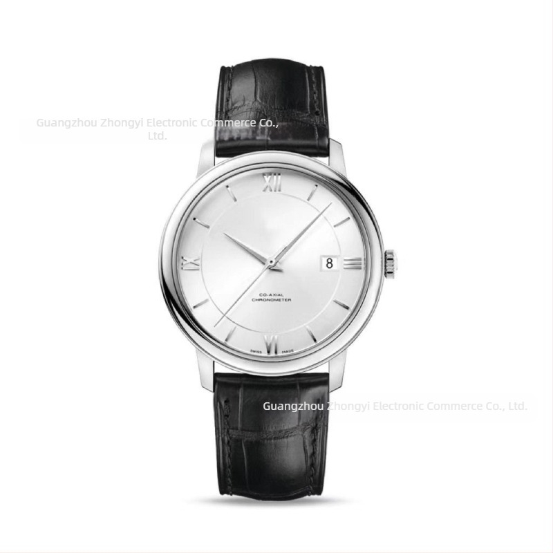 Automatski mehanički sat s kalendarom, safirno staklo, kožni kaiš, kućište od nehrđajućeg čelika