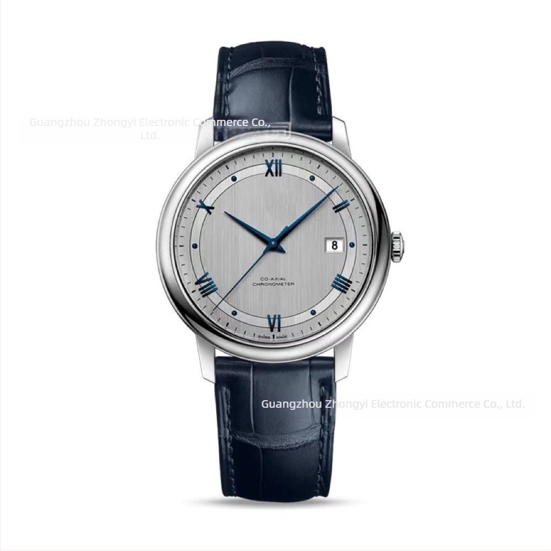 Automatski mehanički sat s kalendarom, safirno staklo, kožni kaiš, kućište od nehrđajućeg čelika