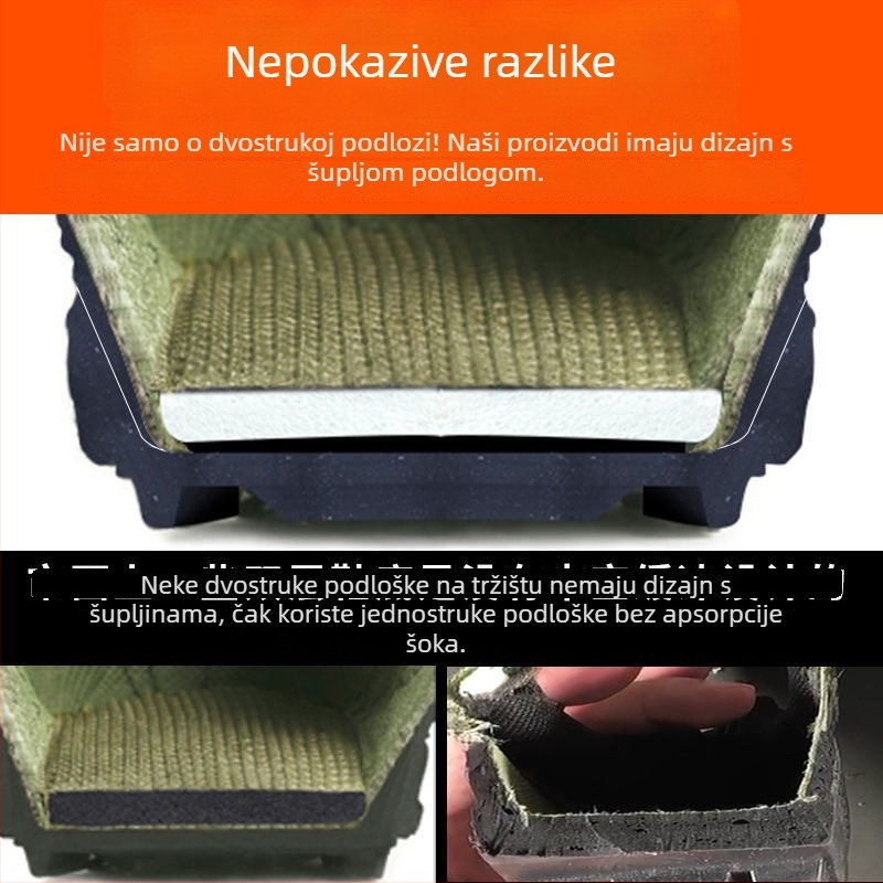 Muške radne tenisice s kamuflažnim platnom, prozračna mrežasta podstava, protuklizna i otporna na habanje vulkanizirana gumena potplat, niski gornji dio, vezanje