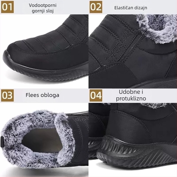Domaće papuče – Pull back s fleeceom za zimu, unisex, PU đon, debeli
