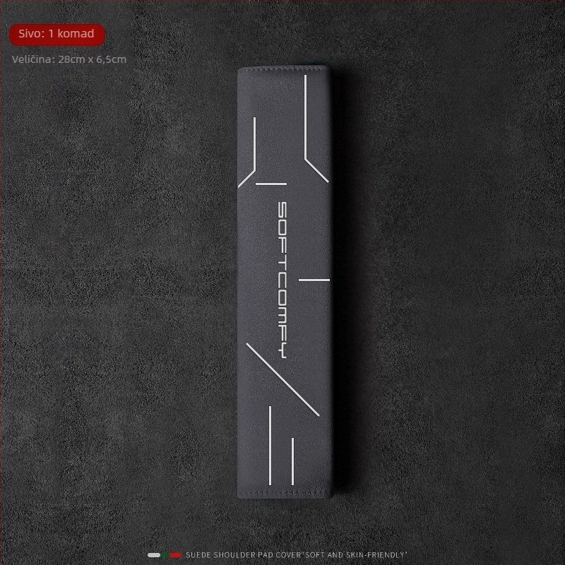 Zaštitnik ramena sigurnosnog pojasa automobila od velura, produženi dizajn, univerzalan za sve sezone, prilagodljiva obrada i tisk logotipa; mark Cool Car Jun; težina 0,2 kg