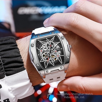 Automatski mehanički sat - Model 6047A - Muški - Analogni prikaz - brojčanik u obliku bačve - vodootpornost 30 m