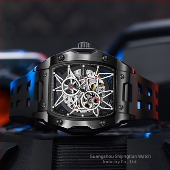 Automatski mehanički sat - Model 6047A - Muški - Analogni prikaz - brojčanik u obliku bačve - vodootpornost 30 m