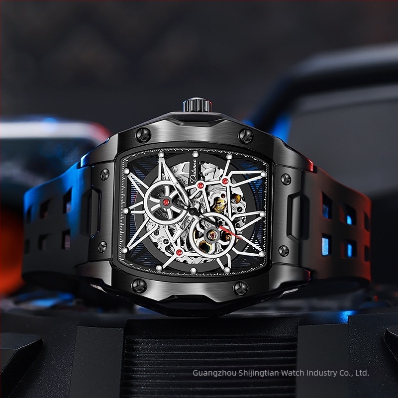 Automatski mehanički sat - Model 6047A - Muški - Analogni prikaz - brojčanik u obliku bačve - vodootpornost 30 m