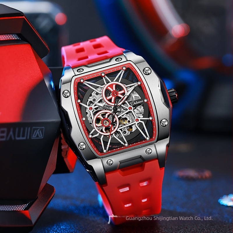 Automatski mehanički sat - Model 6047A - Muški - Analogni prikaz - brojčanik u obliku bačve - vodootpornost 30 m