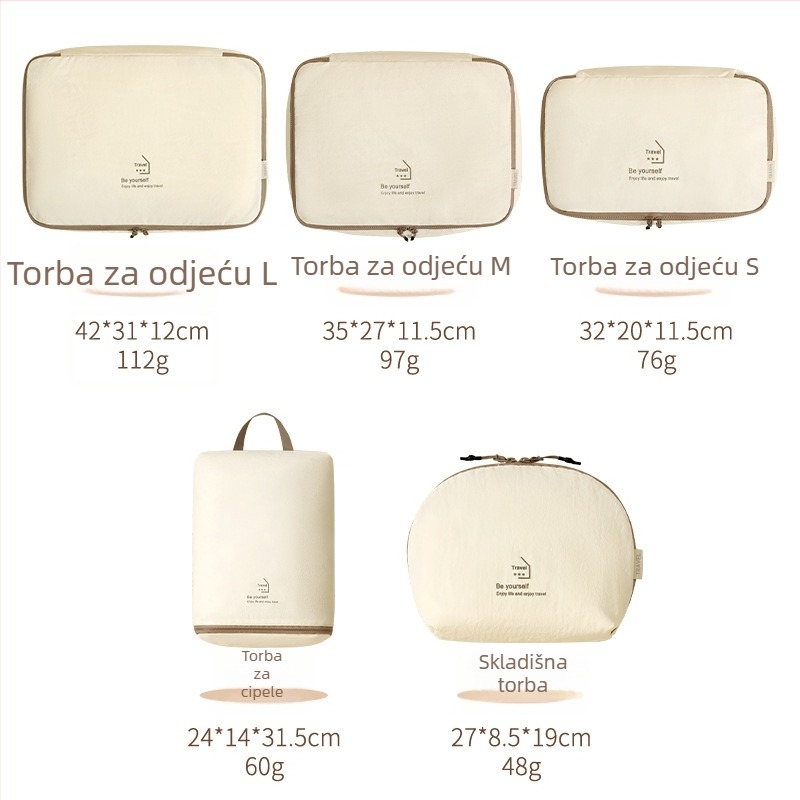 Putnički set za skladištenje, pet komada, Taslan, ručni torba-stil, višenamjenski organizator za odjeću