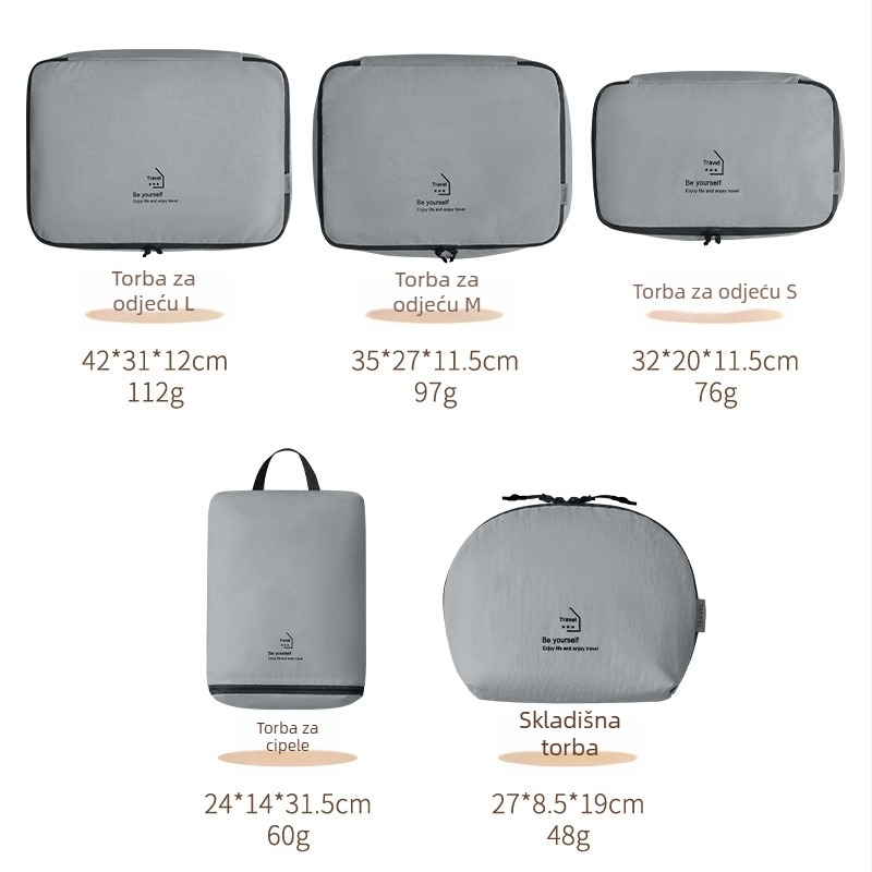 Putnički set za skladištenje, pet komada, Taslan, ručni torba-stil, višenamjenski organizator za odjeću