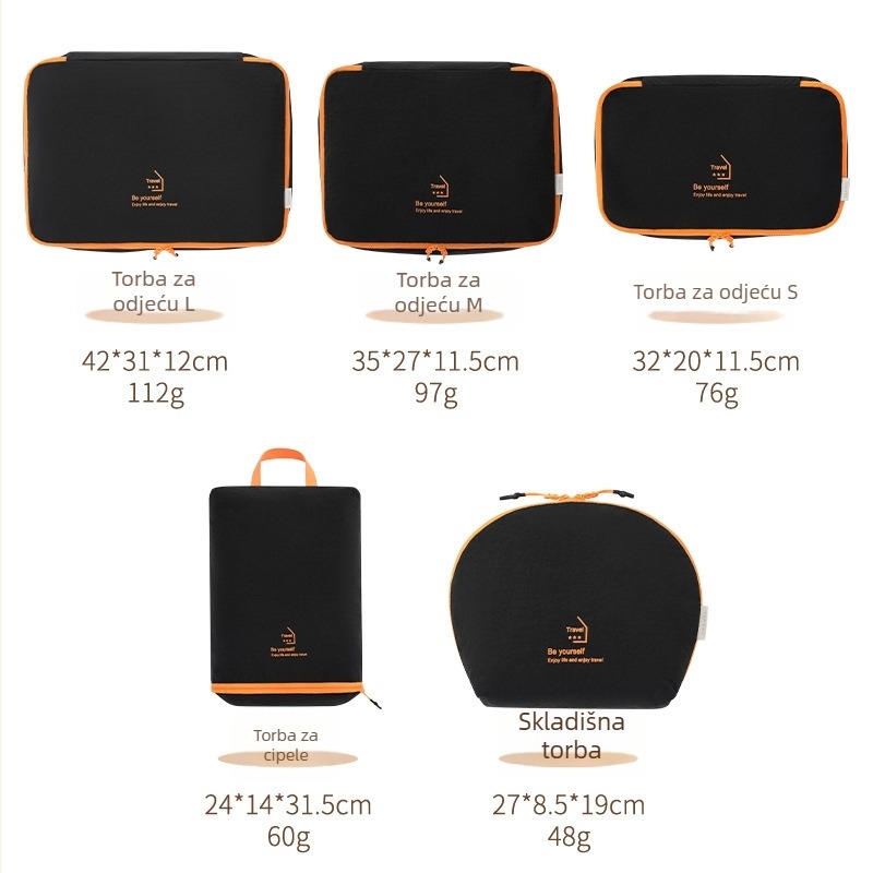 Putnički set za skladištenje, pet komada, Taslan, ručni torba-stil, višenamjenski organizator za odjeću