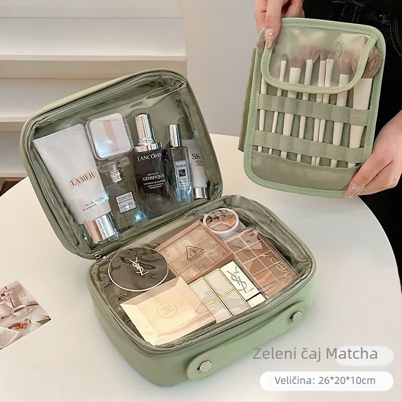 Ženska vodootporna kozmetička torbica s pregradama, velika kapaciteta, prijenosni putni organizator za kozmetiku