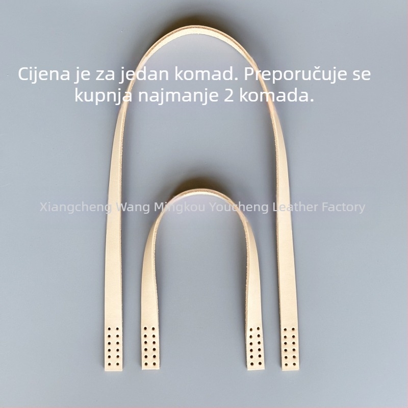 Remen za rame od prave kože za torbe, DIY ručna izrada, koža obrađena biljnim taninom, gornji sloj teleće kože, minimalistički dizajn, jednobojna
