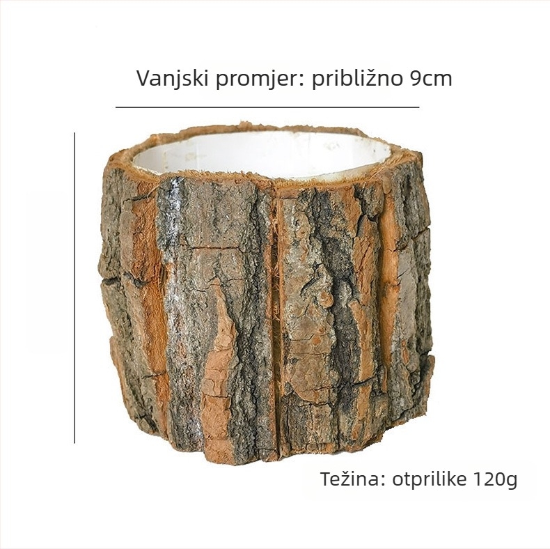 Košara od kore drveta za cvjetne aranžmane – ručna izrada, materijal: kora, nije uvezeno