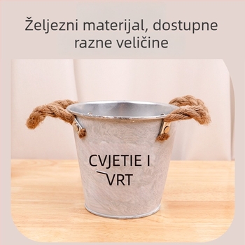Dekorativna vaza od željeznog umjetničkog djela, stolna upotreba, jednostavan stil za sukulente