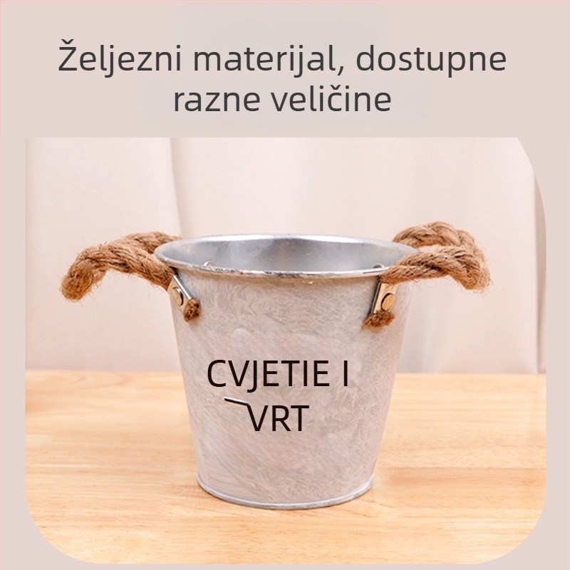 Dekorativna vaza od željeznog umjetničkog djela, stolna upotreba, jednostavan stil za sukulente