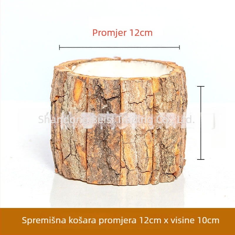 Pastoralni lonac za cvijeće i koš od trave - tkanje od trave, ručna izrada, prirodni proces, prilagodljivo