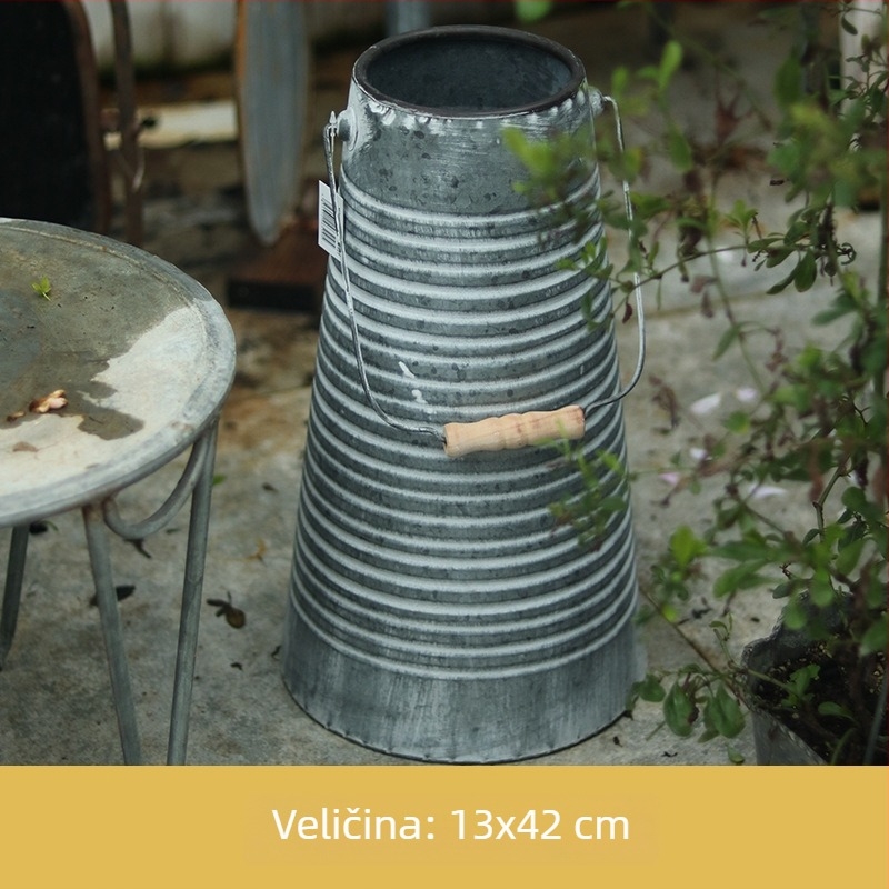 Metalna kanta za cvijeće — otporna na koroziju, stoji na podu, za kućno vrtlarstvo