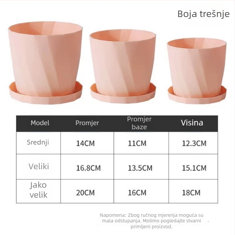 Plastična posuda za cvijeće za kućnu upotrebu, veliki galonski kapacitet, pogodna za pothos, viseće biljke, orhideje i sukulenti.