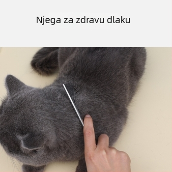 Yingte Četka za njegu kućnih ljubimaca - metalna, dvostruki zubi, dugi i kratki zubi, uklanjanje dlaka, za srednje velikog psa