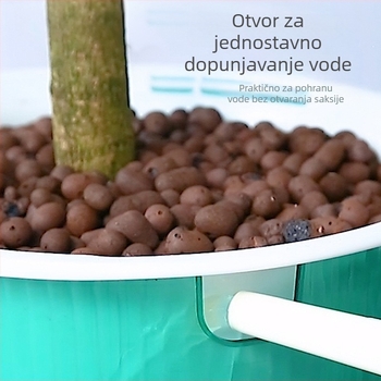 Saksija za cvijeće od prozirne plastične smole, samozalijevajuća, za pod, injekcijsko oblikovana