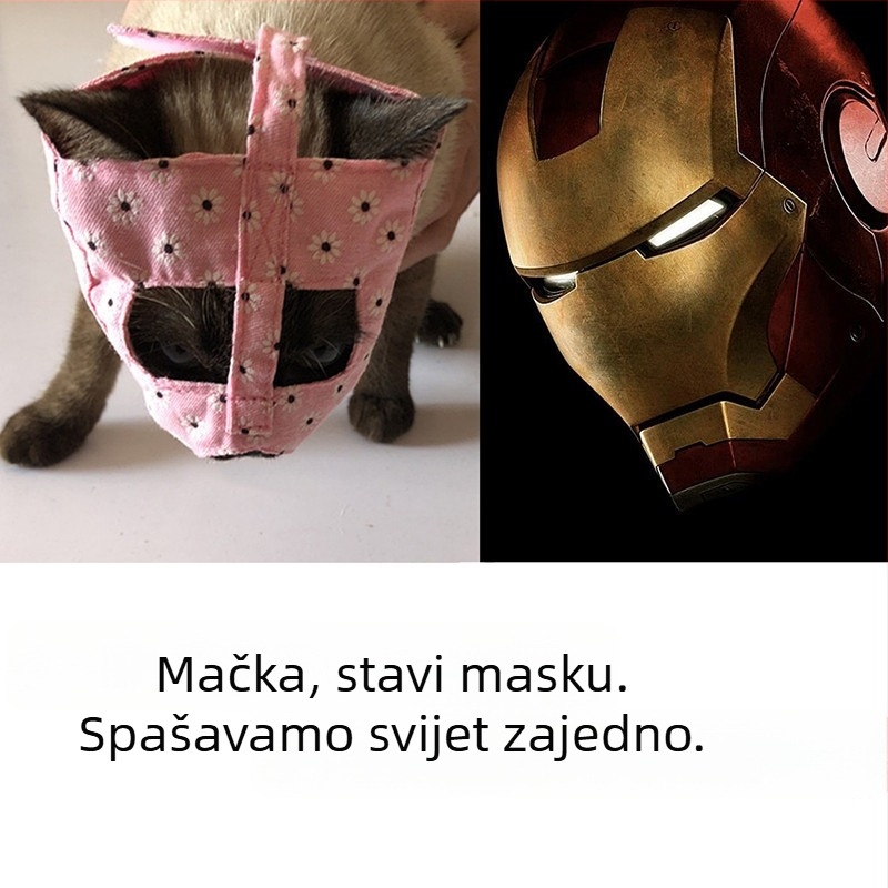 Mačji zaštitnik za usta – prozračni poliester, za čišćenje i primjenu lijekova, protiv ugriza, paket 100, licencirani privatni brend