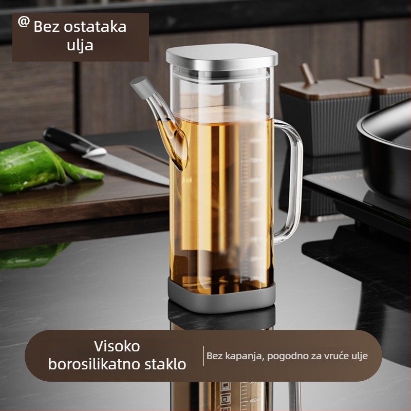 Hyvar staklena posuda za ulje, otporna na prolijevanje, kuhinjska posuda za sojin sos, ocat i ulje