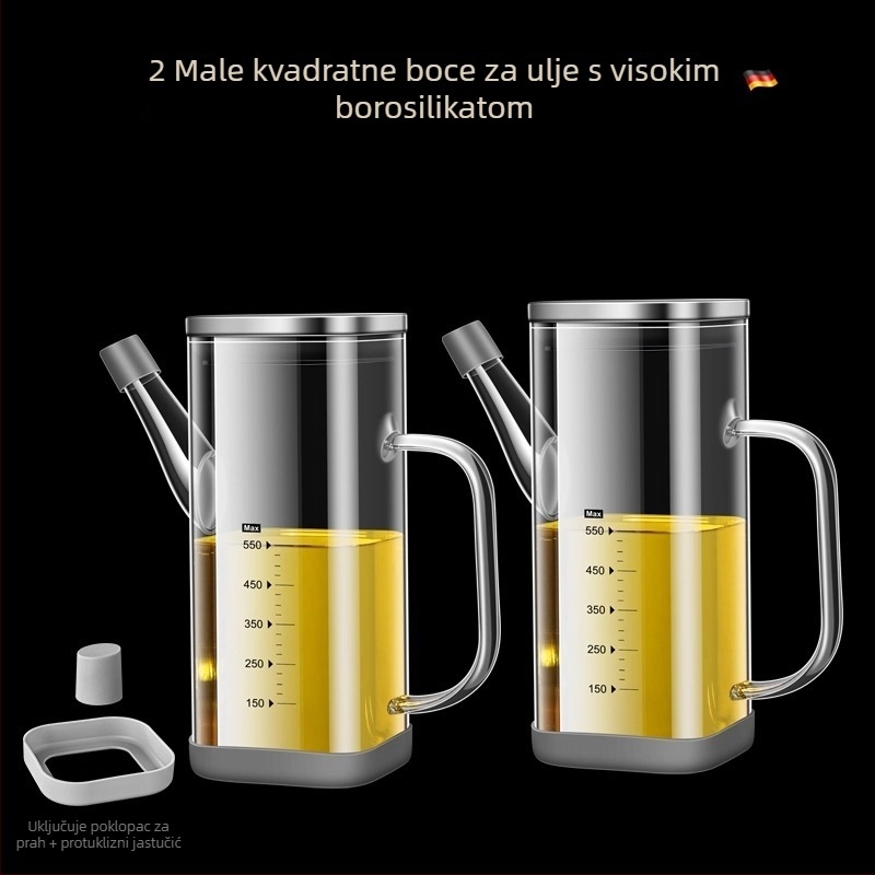Hyvar staklena posuda za ulje, otporna na prolijevanje, kuhinjska posuda za sojin sos, ocat i ulje