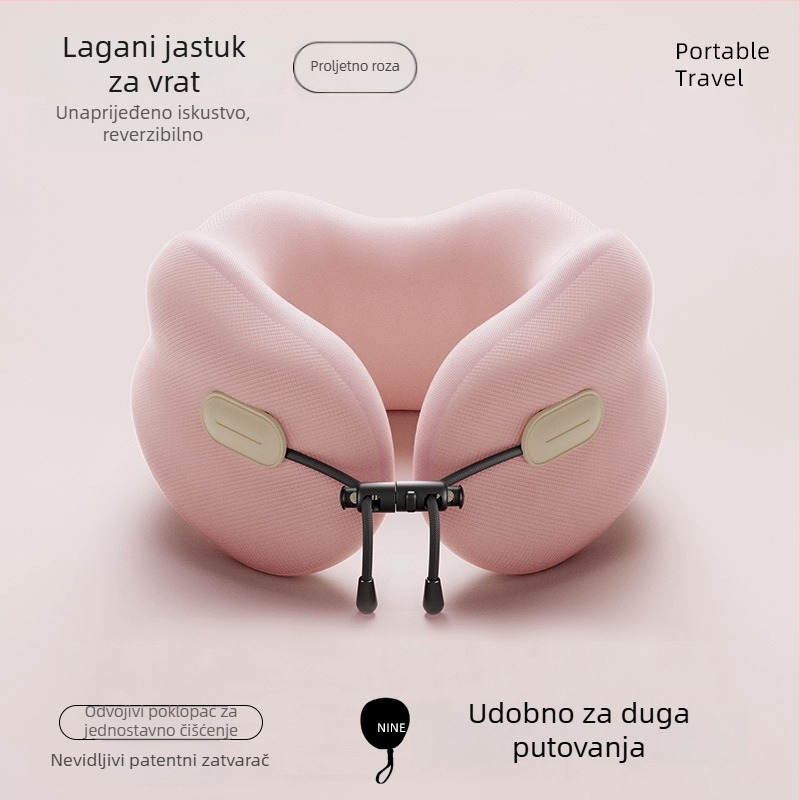Jastuk za vrat od memorijske pjene, prenosni U-oblik, putnički jastuk za odmor i podršku području vrata