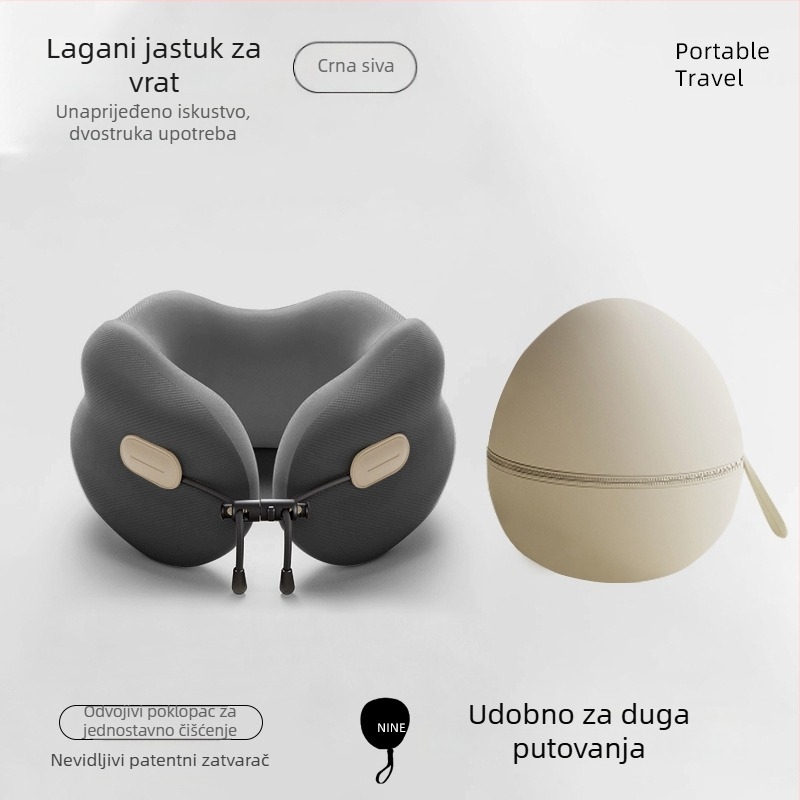 Jastuk za vrat od memorijske pjene, prenosni U-oblik, putnički jastuk za odmor i podršku području vrata