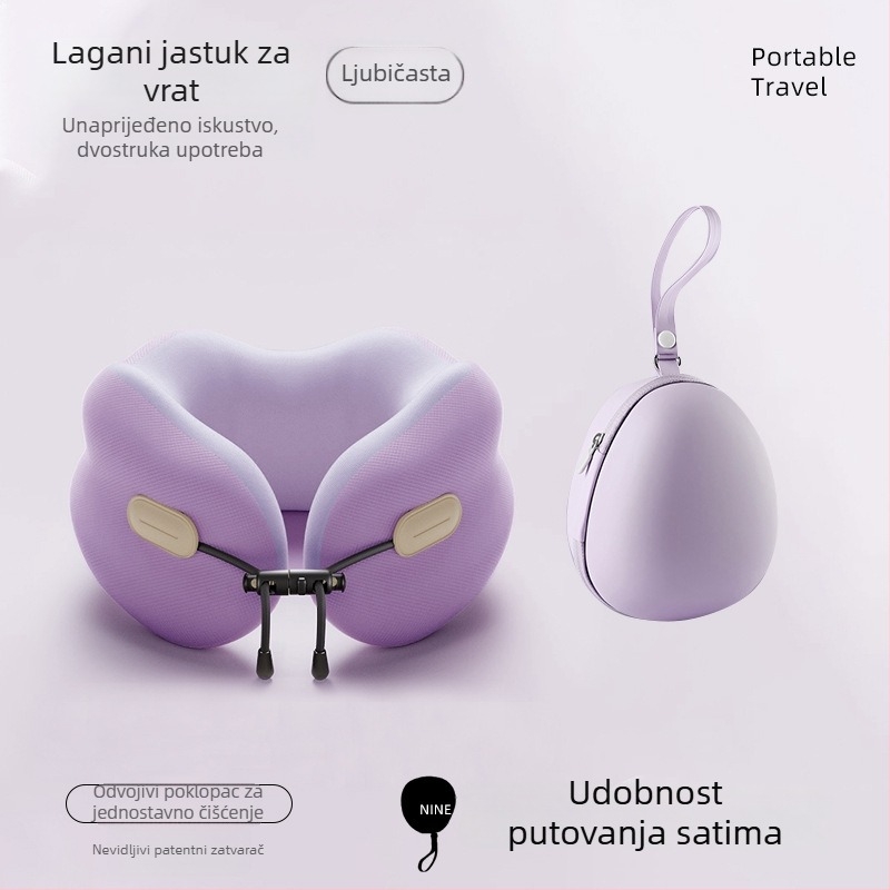 Jastuk za vrat od memorijske pjene, prenosni U-oblik, putnički jastuk za odmor i podršku području vrata