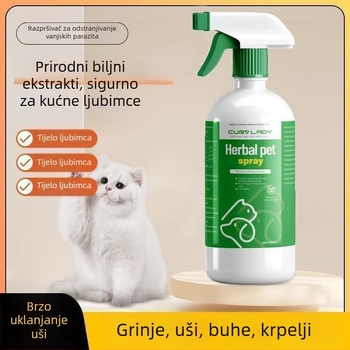 Vanjski sprej za kućne ljubimce protiv buha, grinja i krpelja (ABS plast) za pse i mačke