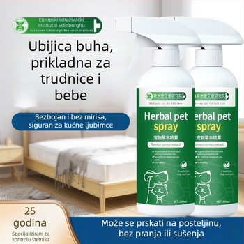 Vanjski sprej za kućne ljubimce protiv buha, grinja i krpelja (ABS plast) za pse i mačke