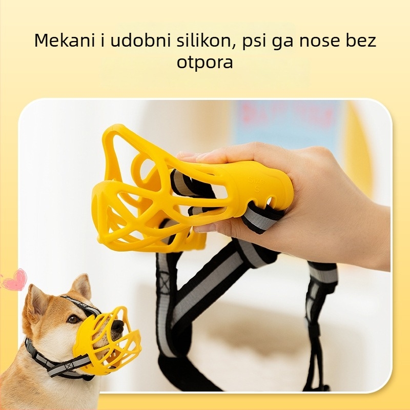 Njuška za pse Hippie dog – protiv ugriza, protiv lajanja, prozračna, udobna, od TPE