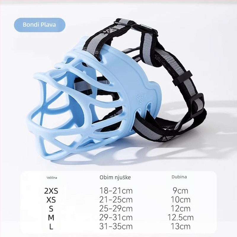 Njuška za pse Hippie dog – protiv ugriza, protiv lajanja, prozračna, udobna, od TPE