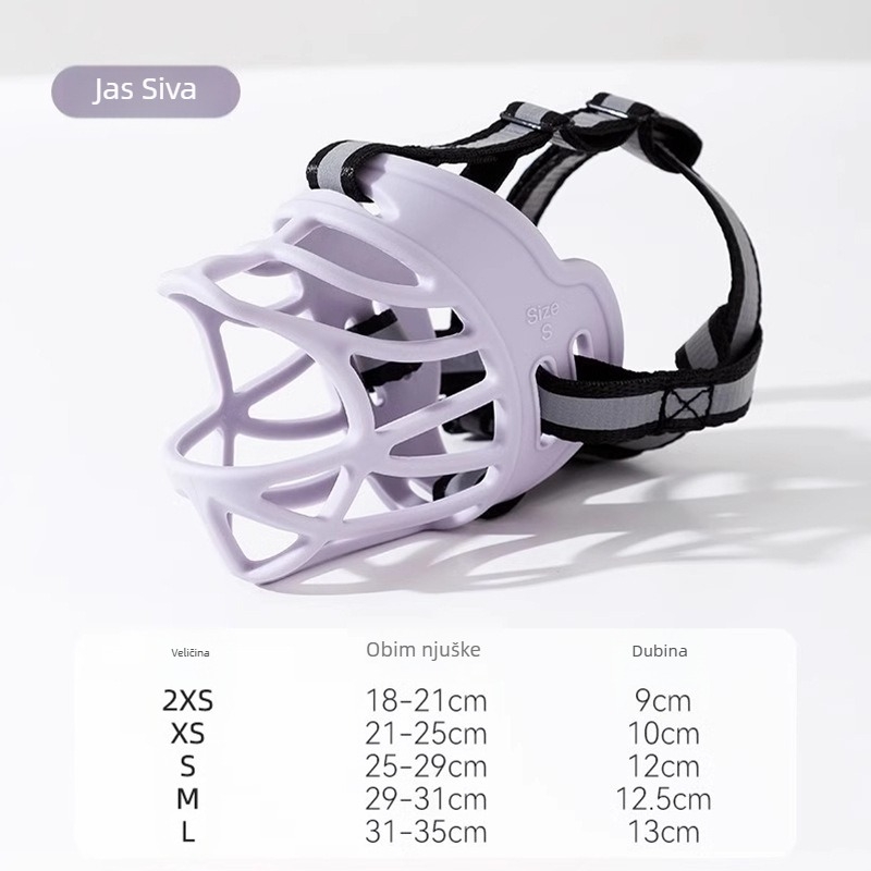 Njuška za pse Hippie dog – protiv ugriza, protiv lajanja, prozračna, udobna, od TPE