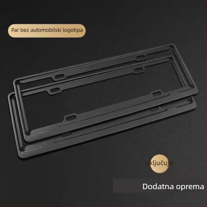 Okvir za registarsku pločicu s karbonskim uzorkom, aluminijska zlitina, Model Carbon 003, Broj dijela Hy0068, Univerzalna kompatibilnost