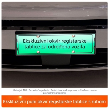 Plastični okvir registarske tablice s punim rubom, kompatibilan s 2025 L90