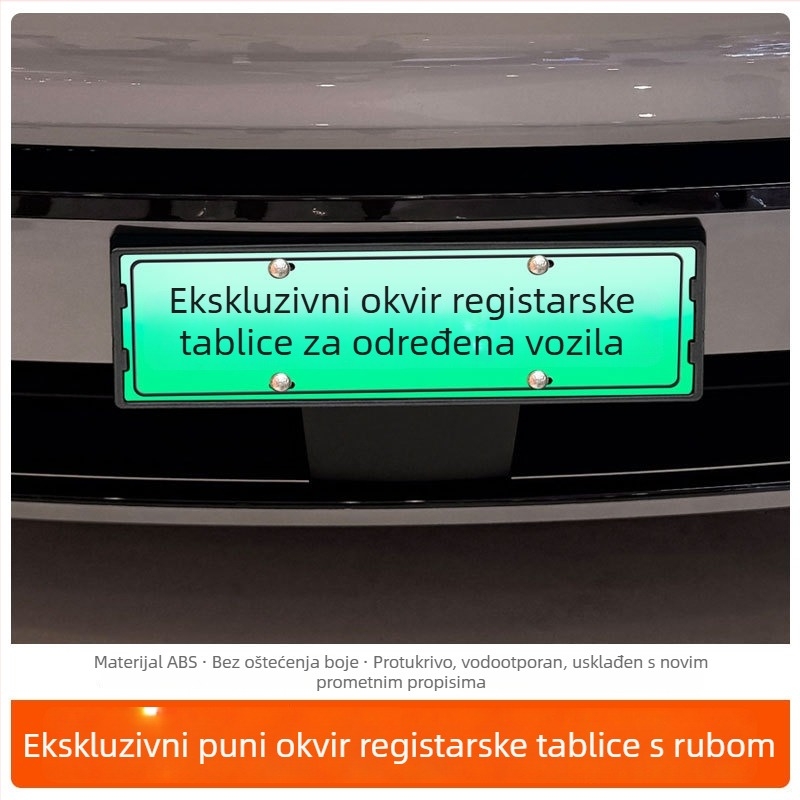 Plastični okvir registarske tablice s punim rubom, kompatibilan s 2025 L90