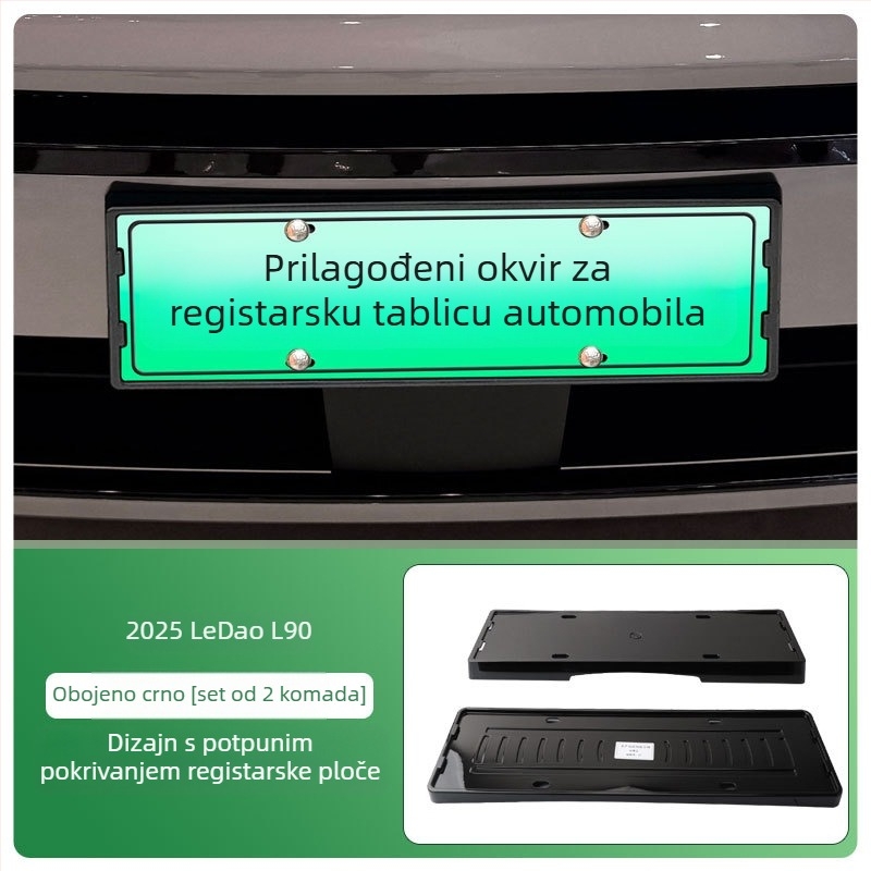 Plastični okvir registarske tablice s punim rubom, kompatibilan s 2025 L90