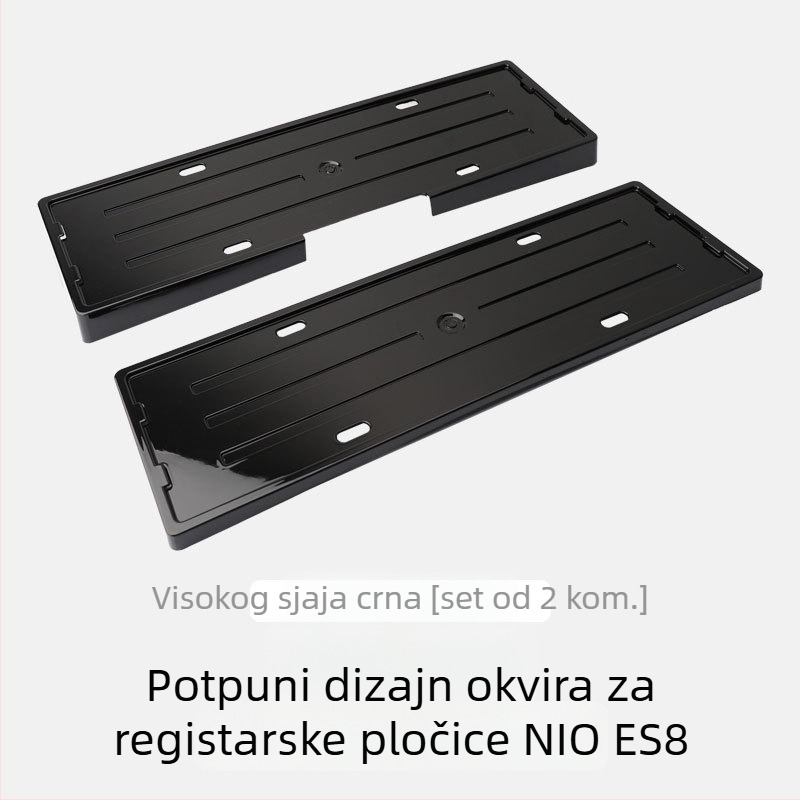 Okvir registarske oznake za Nio ES8 — plastični, električno vozilo, zaštita registarske oznake