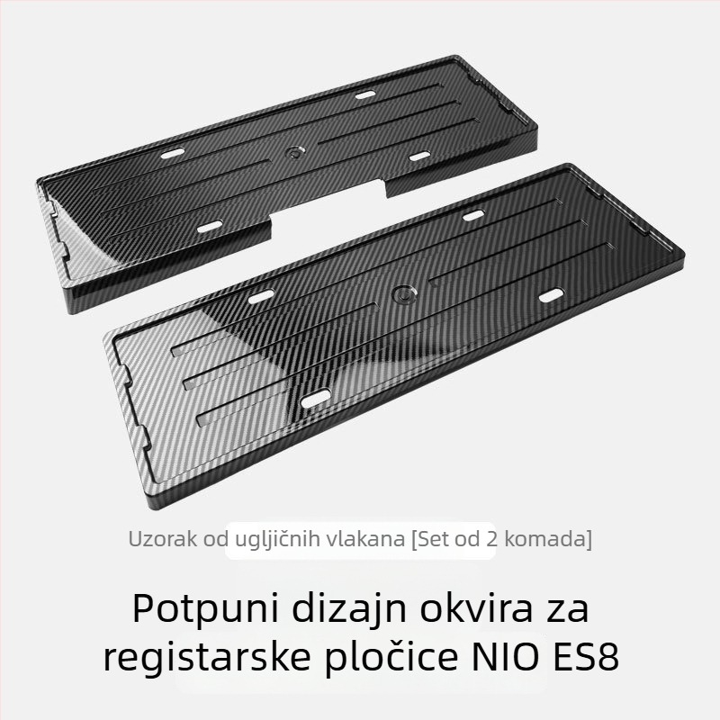 Okvir registarske oznake za Nio ES8 — plastični, električno vozilo, zaštita registarske oznake