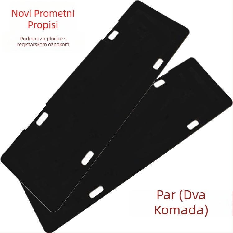 Okvir za registarsku pločicu s protušumskom jastučićem i amortizacijskim pjenom, nehrđajući čelik, za standardna vozila, Capable Factory