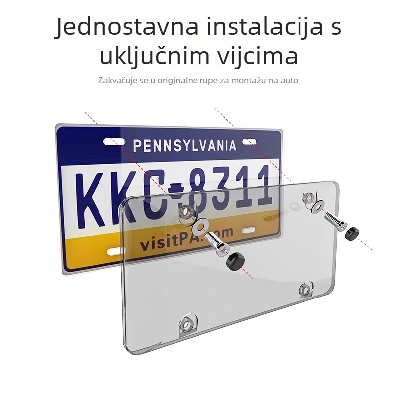 Okvir za registarsku pločicu, univerzalni, plastični, model 556, dio broj 556