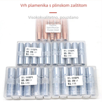 Zaštitni vrh MIG pištolja za zavarivanje, 200A/350A/500A CO2, bakrena mlaznica, pribor