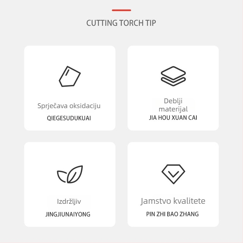 Zaštitni vrh MIG pištolja za zavarivanje, 200A/350A/500A CO2, bakrena mlaznica, pribor