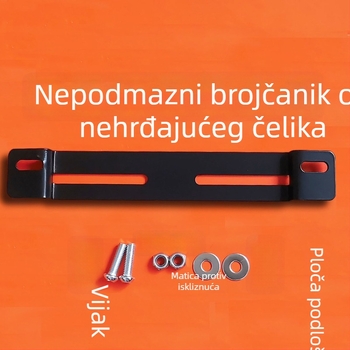 Držač registarske pločice za motocikl od nehrđajućeg čelika, nepersonaliziran, univerzalno kompatibilan