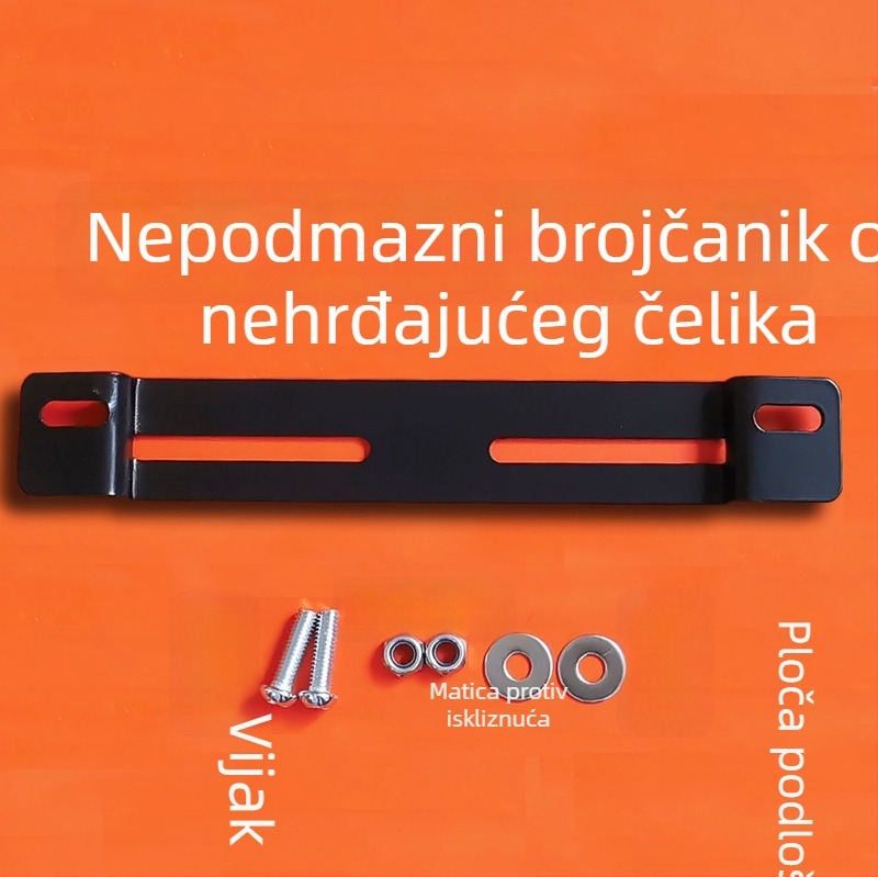 Držač registarske pločice za motocikl od nehrđajućeg čelika, nepersonaliziran, univerzalno kompatibilan