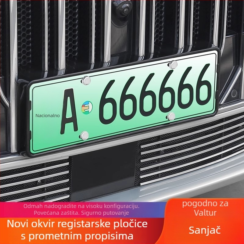 Zaštitni okvir za registarsku pločicu Lantu Dreamer – potpuno pokriven, plastični okvir, kompatibilan s Dreamer modelom